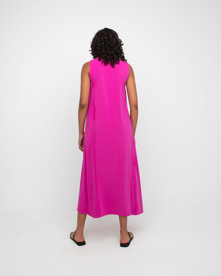 Ozai N Ku Vanguard A-Line Dress, Fuchsia