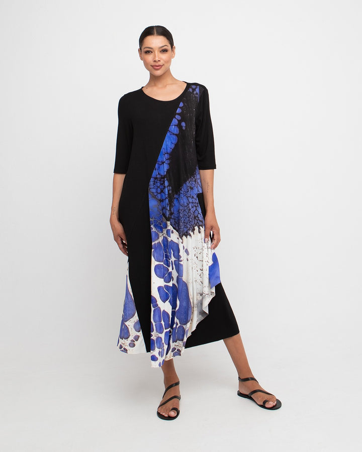 Ozai N Ku Aiga Dress, Black/Lapis