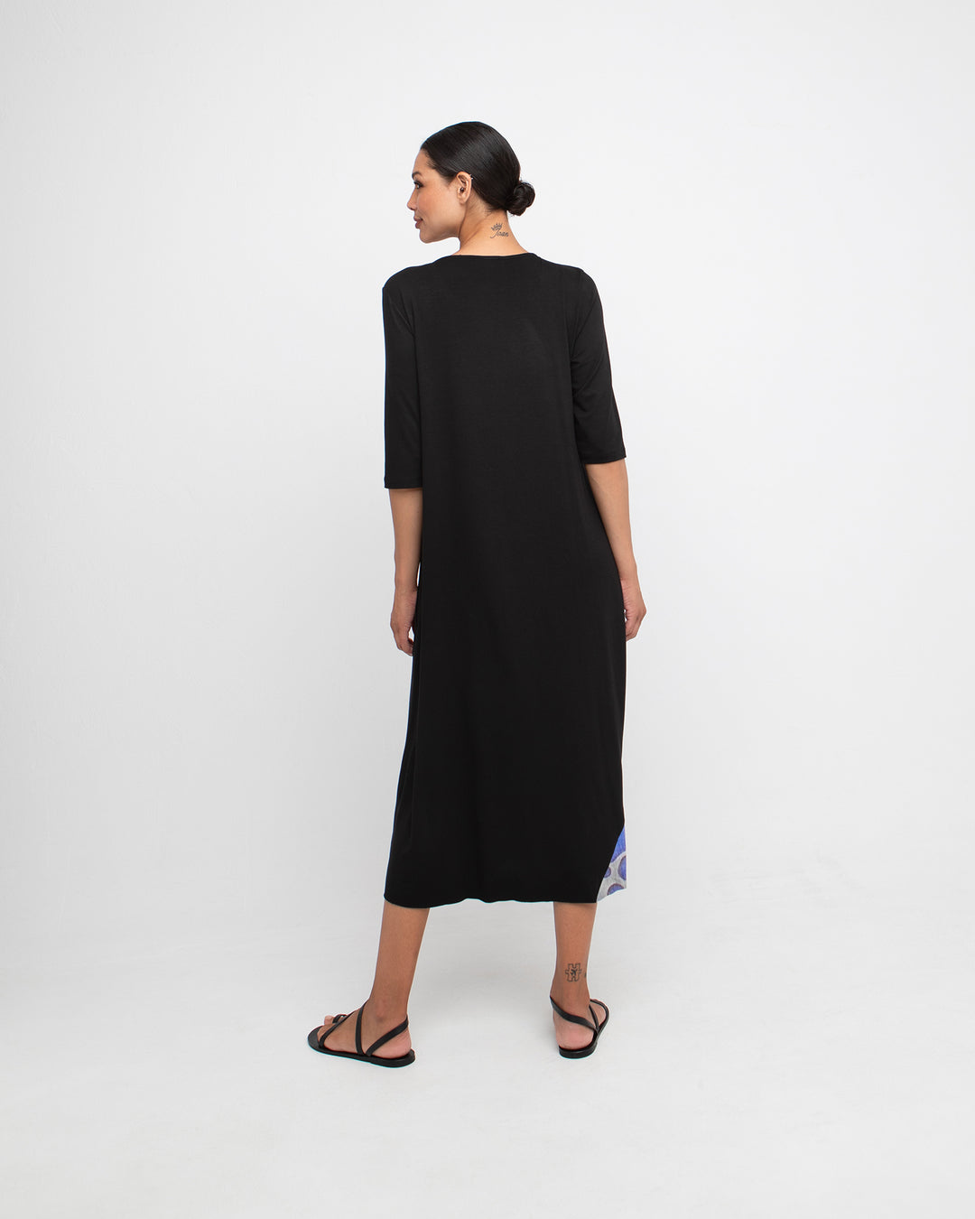 Ozai N Ku Aiga Dress, Black/Lapis