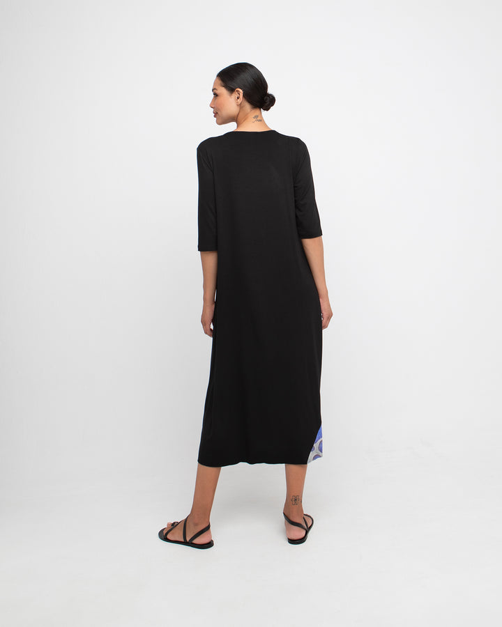 Ozai N Ku Aiga Dress, Black/Lapis