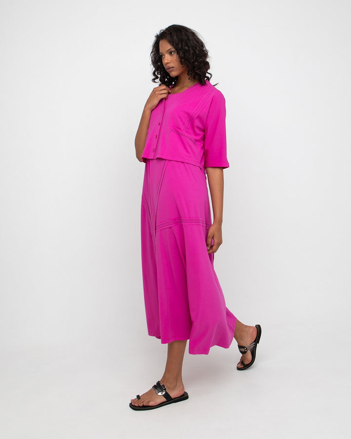 Ozai N Ku Vanguard A-Line Dress, Fuchsia