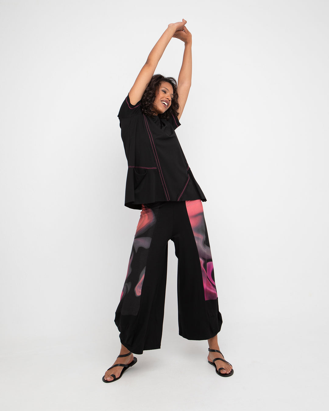 Ozai N Ku Fillmore Lantern Pants, Rose Swirl
