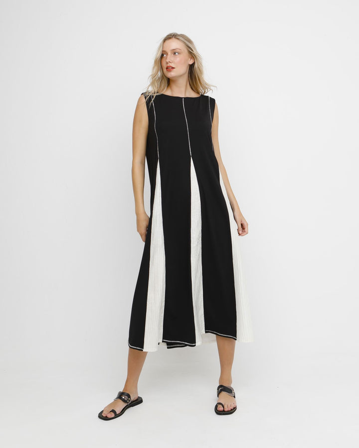 Ozai N Ku Nero A-line Dress, Black/Vanilla
