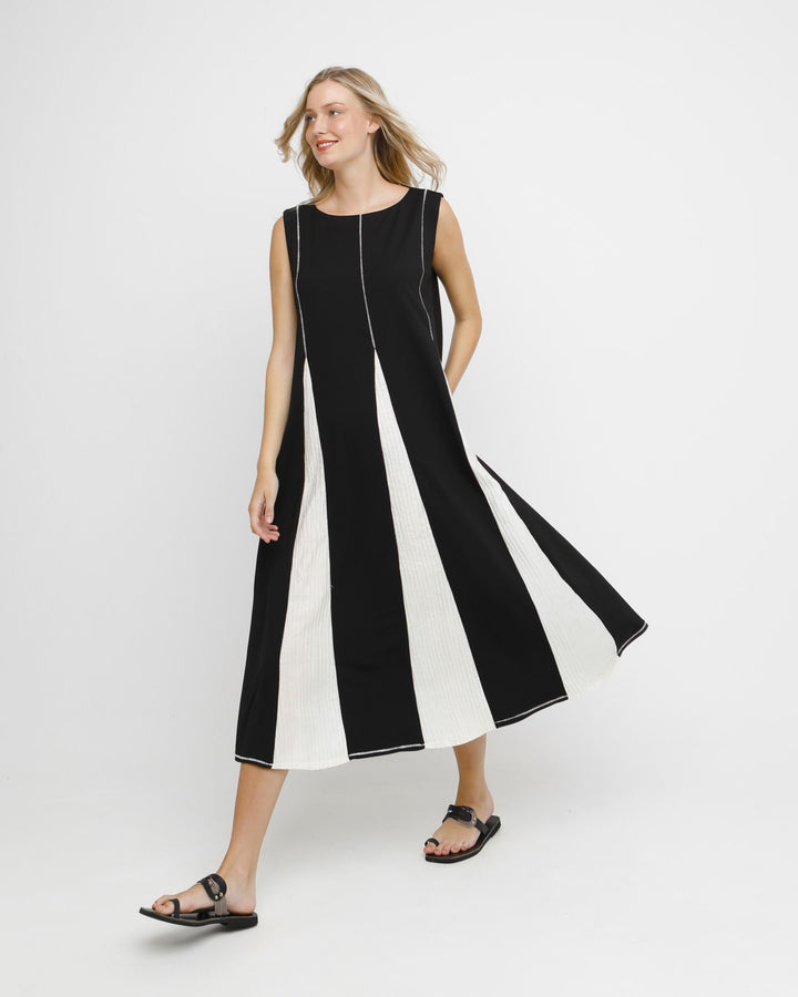 Ozai N Ku Nero A-line Dress, Black/Vanilla
