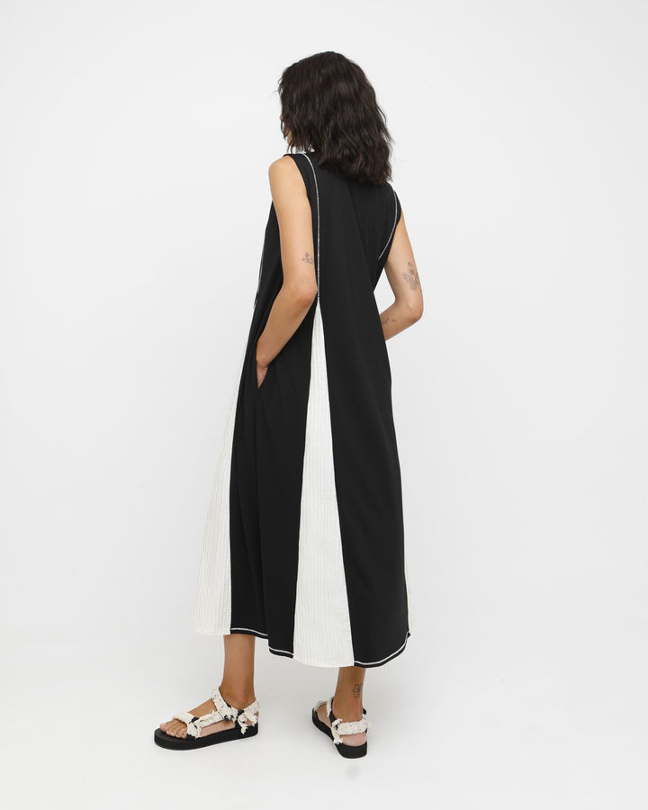 Ozai N Ku Nero A-line Dress, Black/Vanilla