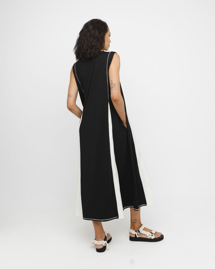 Ozai N Ku Nero A-line Dress, Black/Vanilla