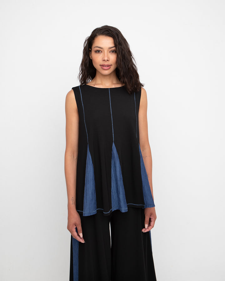 Ozai N Ku Styx Tank Top, Black/Blue