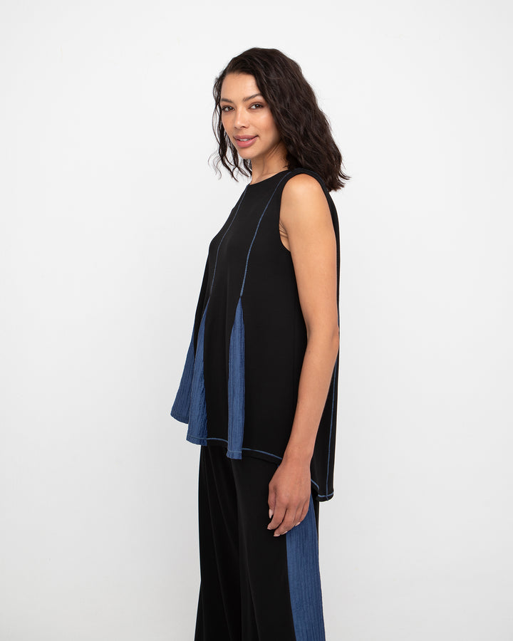 Ozai N Ku Styx Tank Top, Black/Blue
