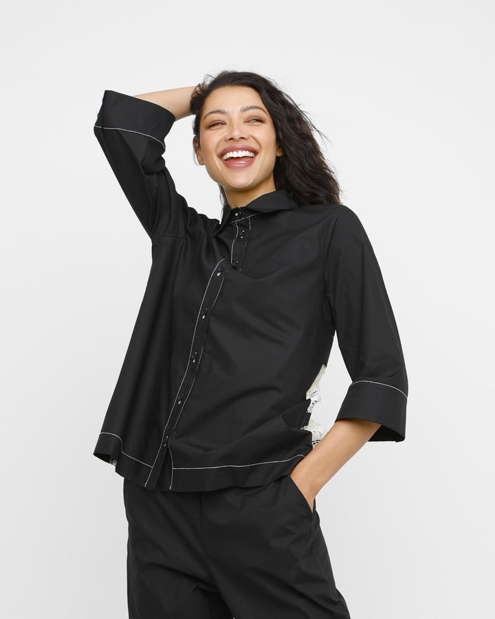 Ozai N Ku Ino Shirt, Black/Vanilla