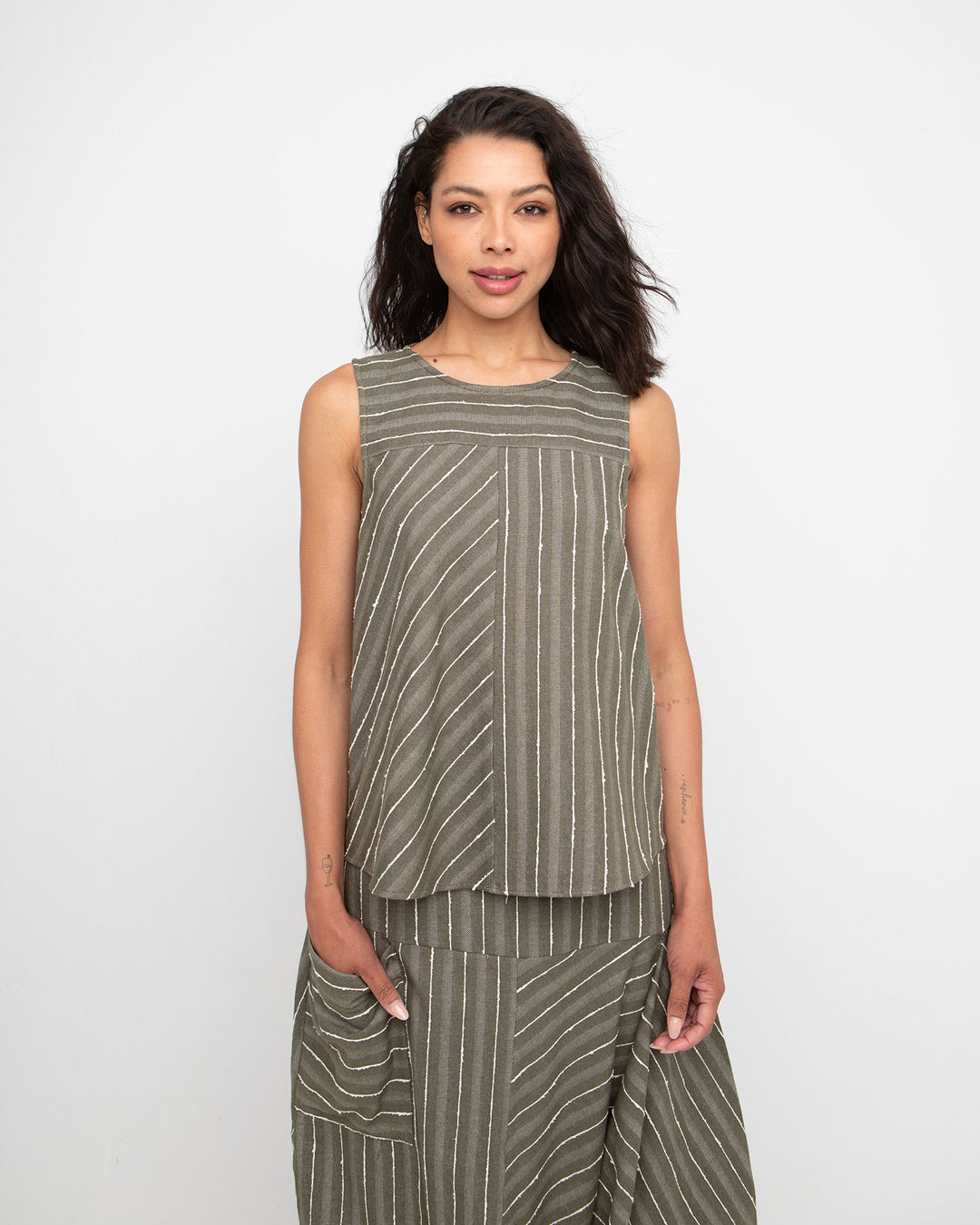 Ozai N Ku Agros Tank Top, Olive