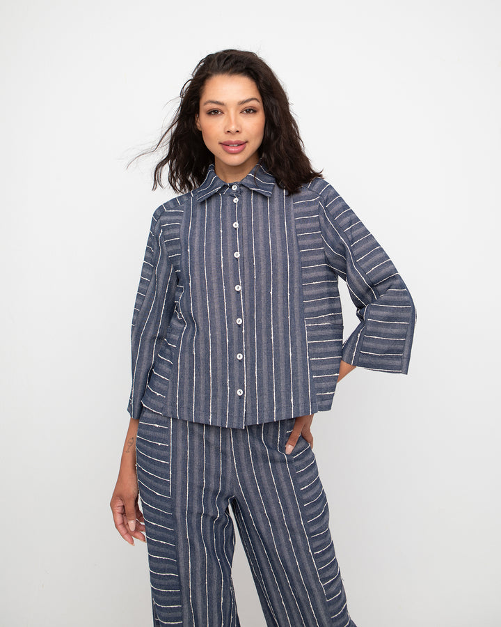 Ozai N Ku Kymo Shirt, Blue