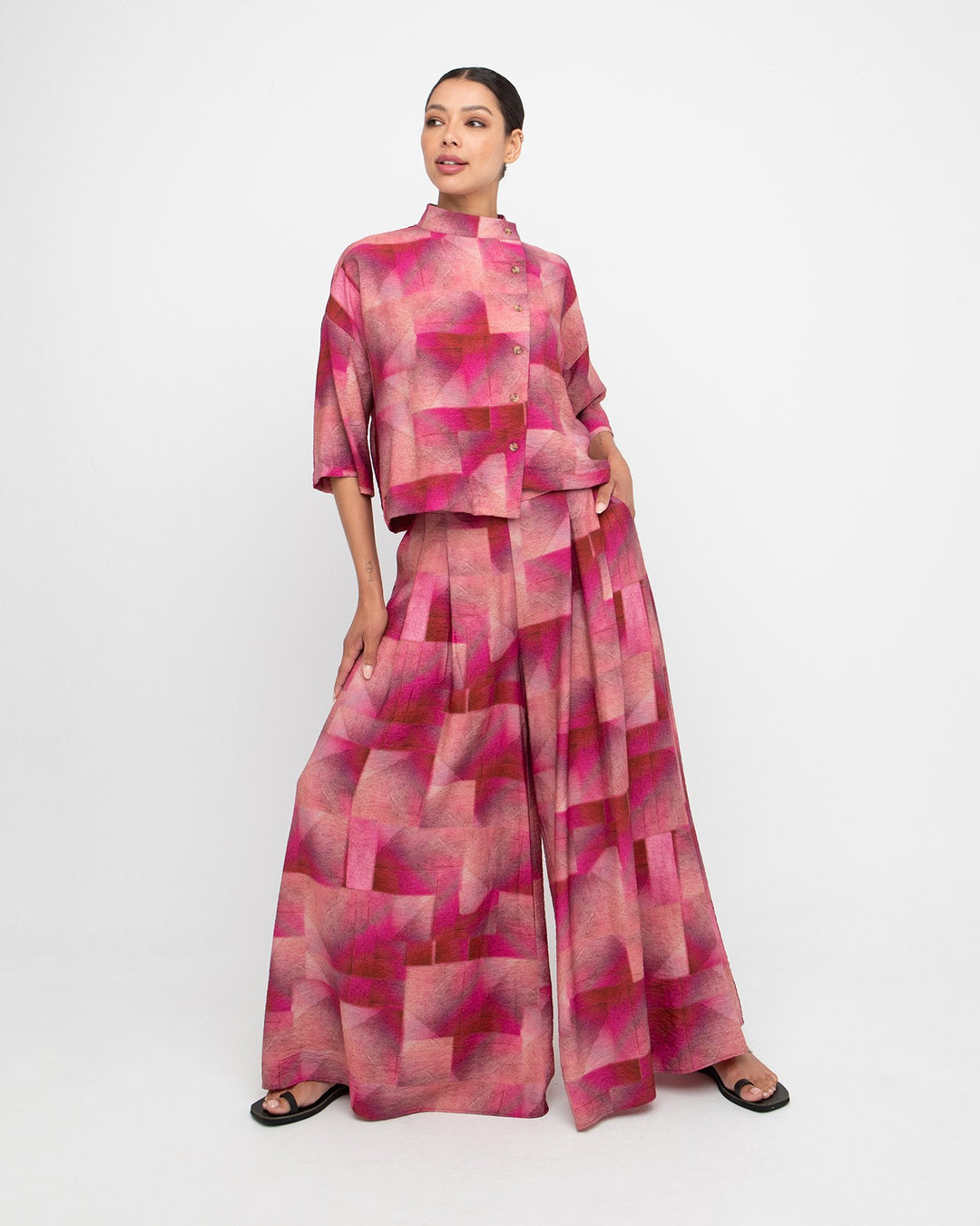 Ozai N Ku Aithe Shirt, Geo Pink
