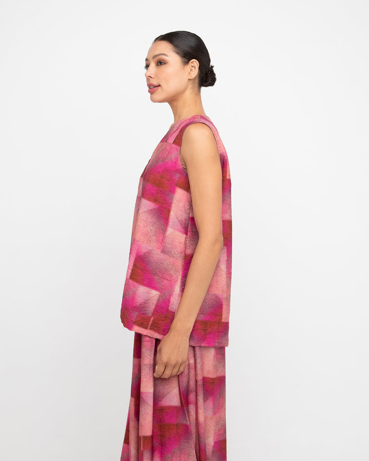 Ozai N Ku Thera A-line Tank Top, Geo Pink