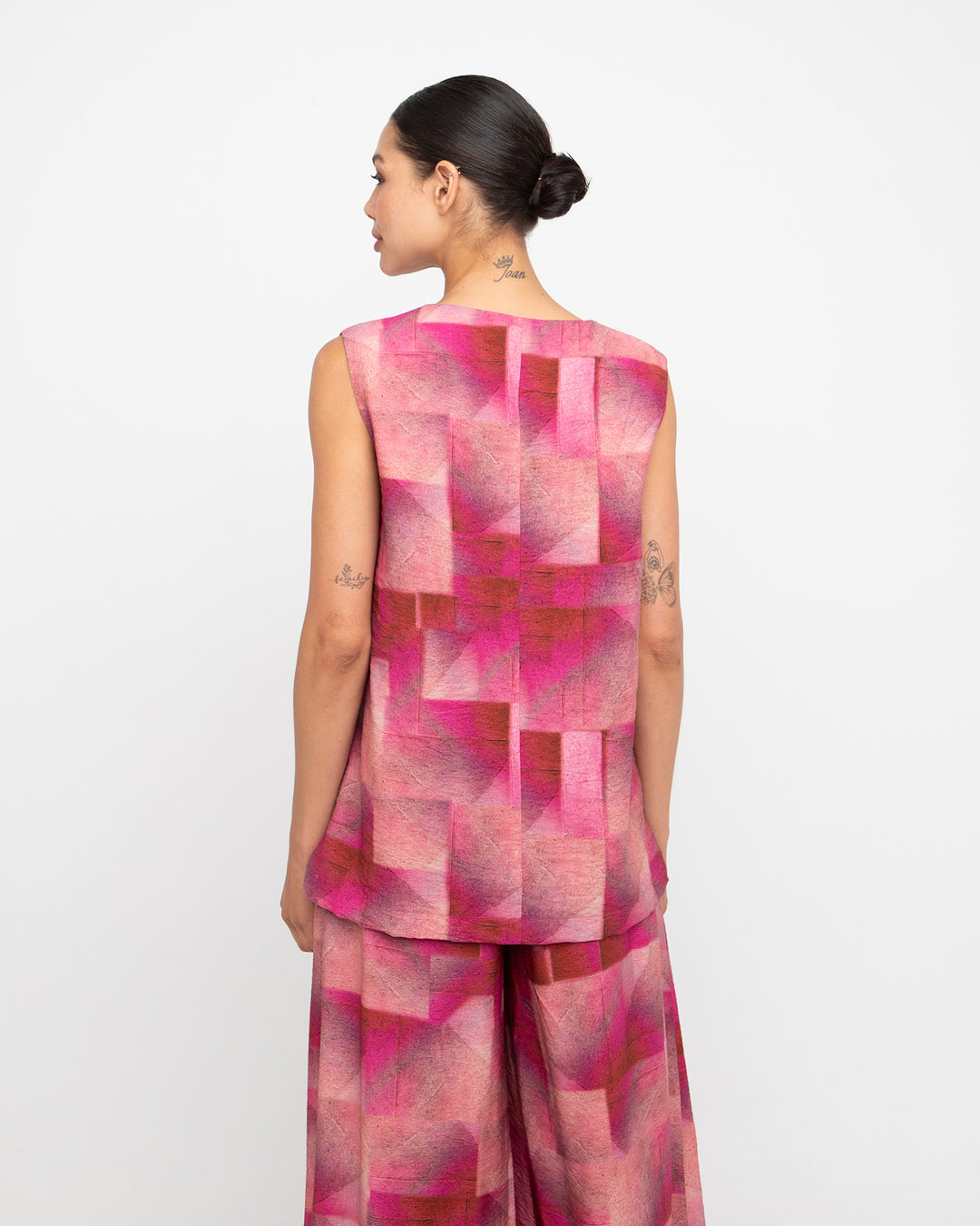 Ozai N Ku Thera A-line Tank Top, Geo Pink