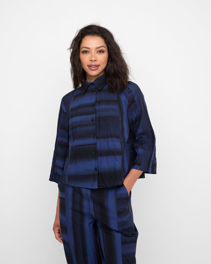 Ozai N Ku Ereb Shirt, Blue/Black