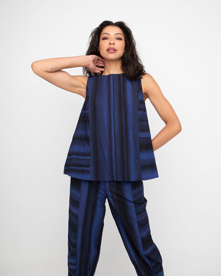 Ozai N Ku Astra Tank Top, Black/Blue