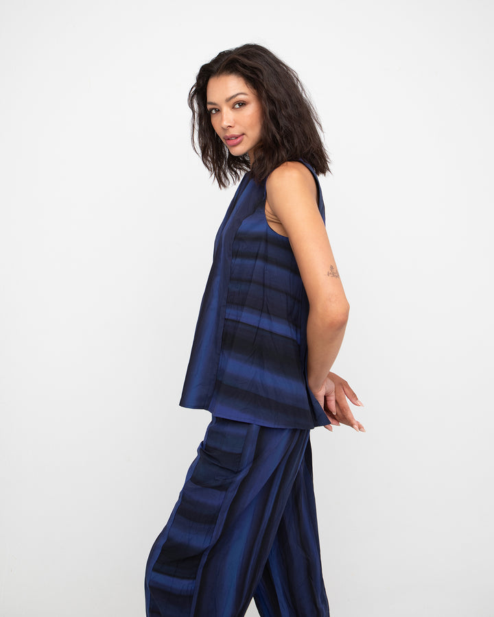 Ozai N Ku Astra Tank Top, Black/Blue