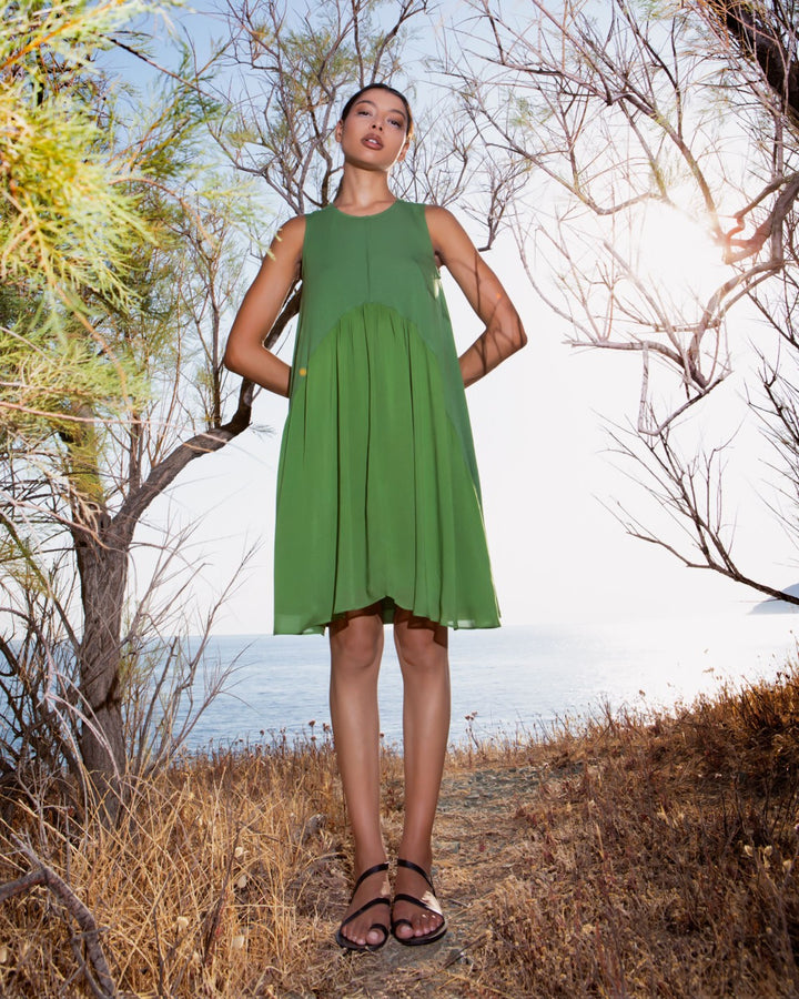 Ozai N Ku Fresko Swing Dress, Green