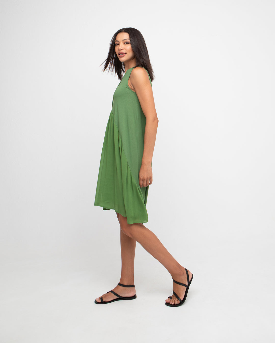 Ozai N Ku Fresko Swing Dress, Green