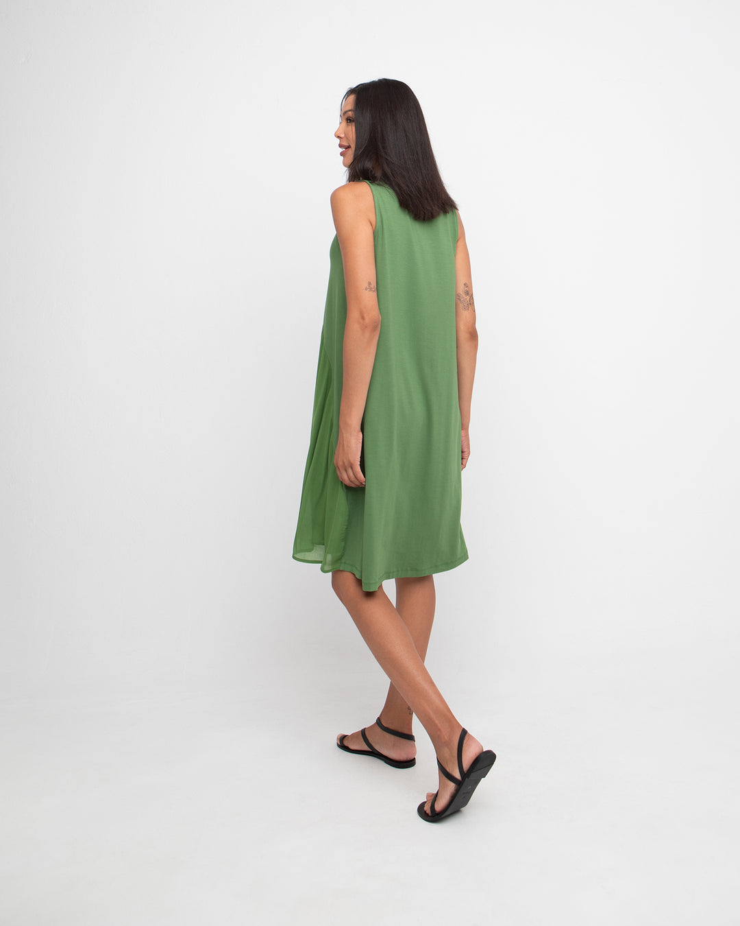 Ozai N Ku Fresko Swing Dress, Green