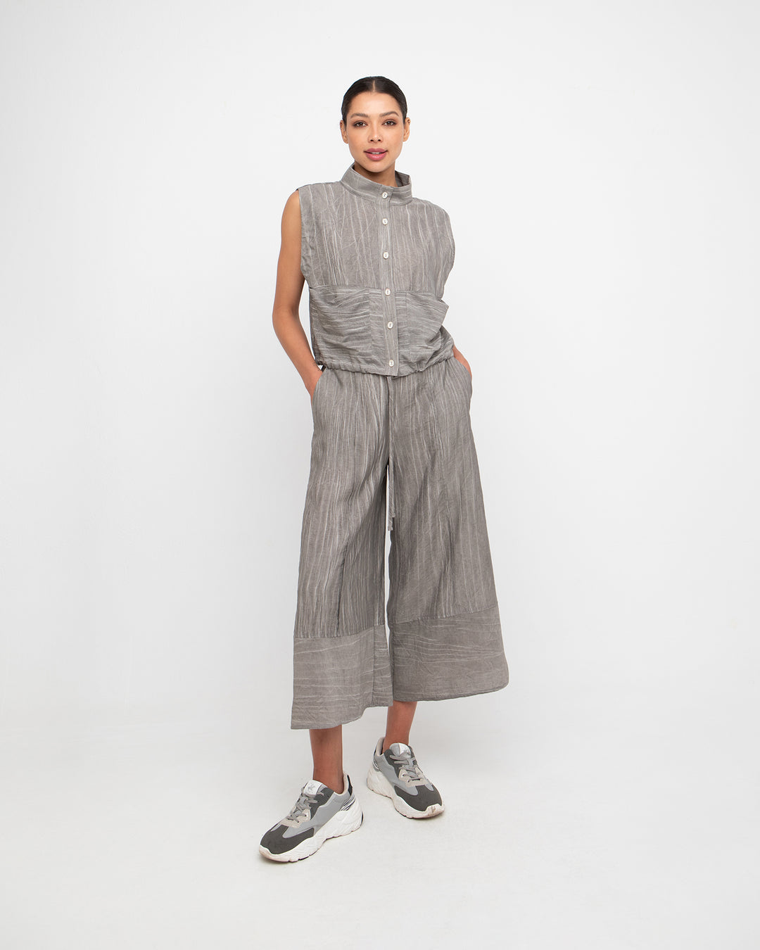 Ozai N Ku Mene Wide Crop Pant, Taupe