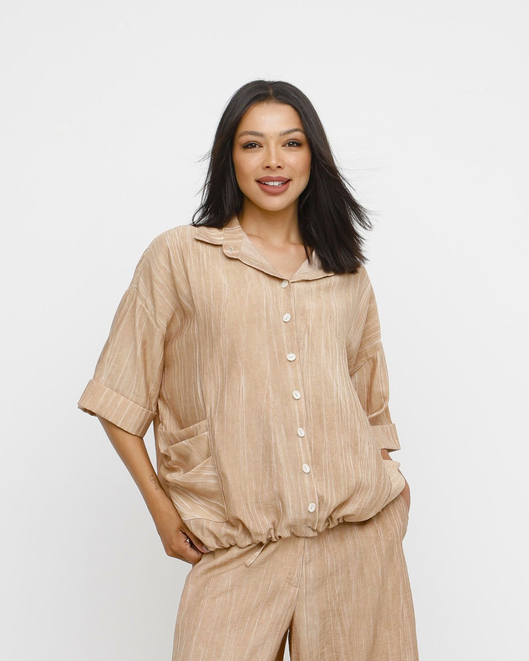 Ozai N Ku Theo Shirt, Caramel