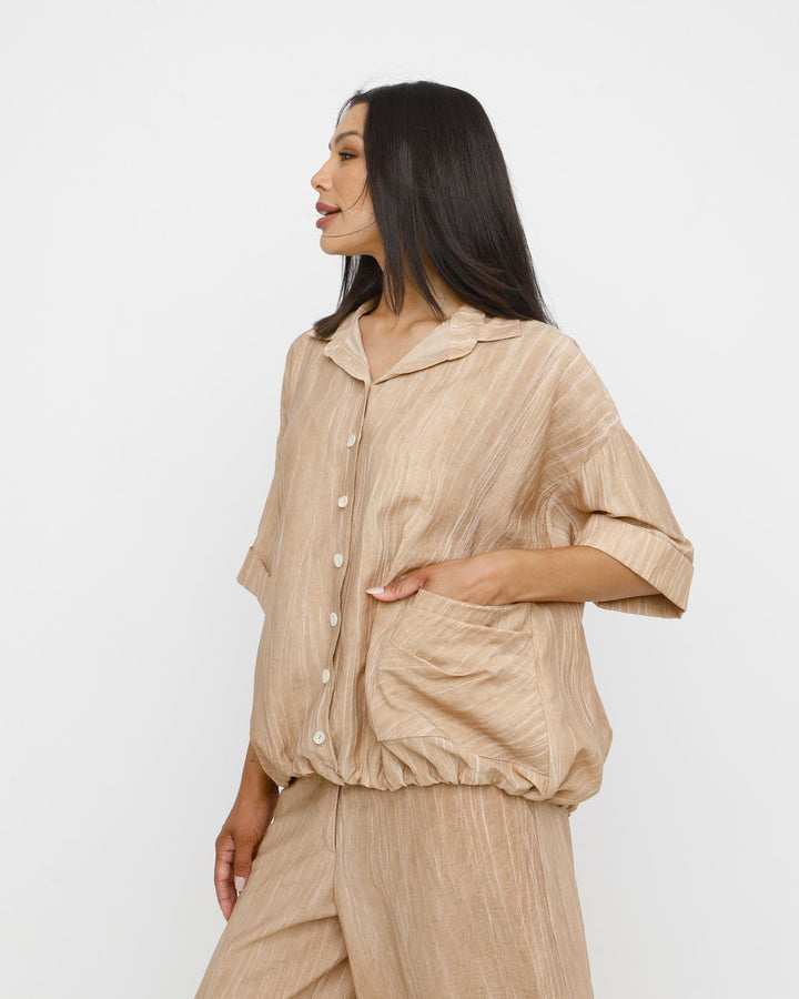 Ozai N Ku Theo Shirt, Caramel