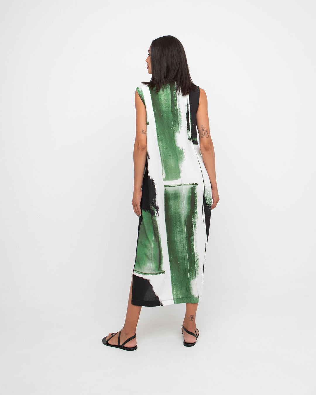 Ozai N Ku Thallo Dress, Green Mix