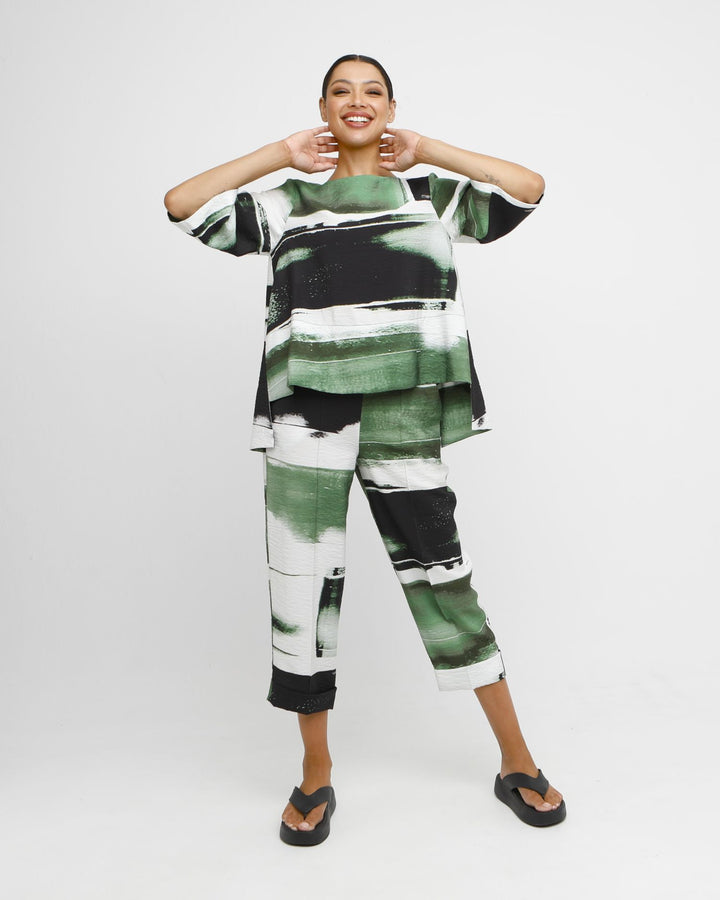 Ozai N Ku Hyle Top, Green Mix