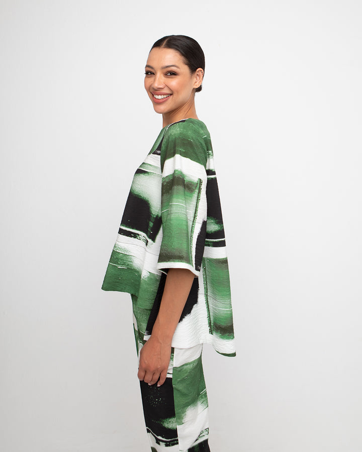 Ozai N Ku Hyle Top, Green Mix