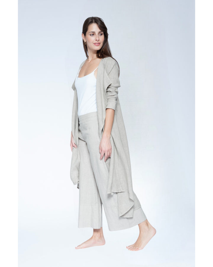 Blueberry Draped Duster, Beige