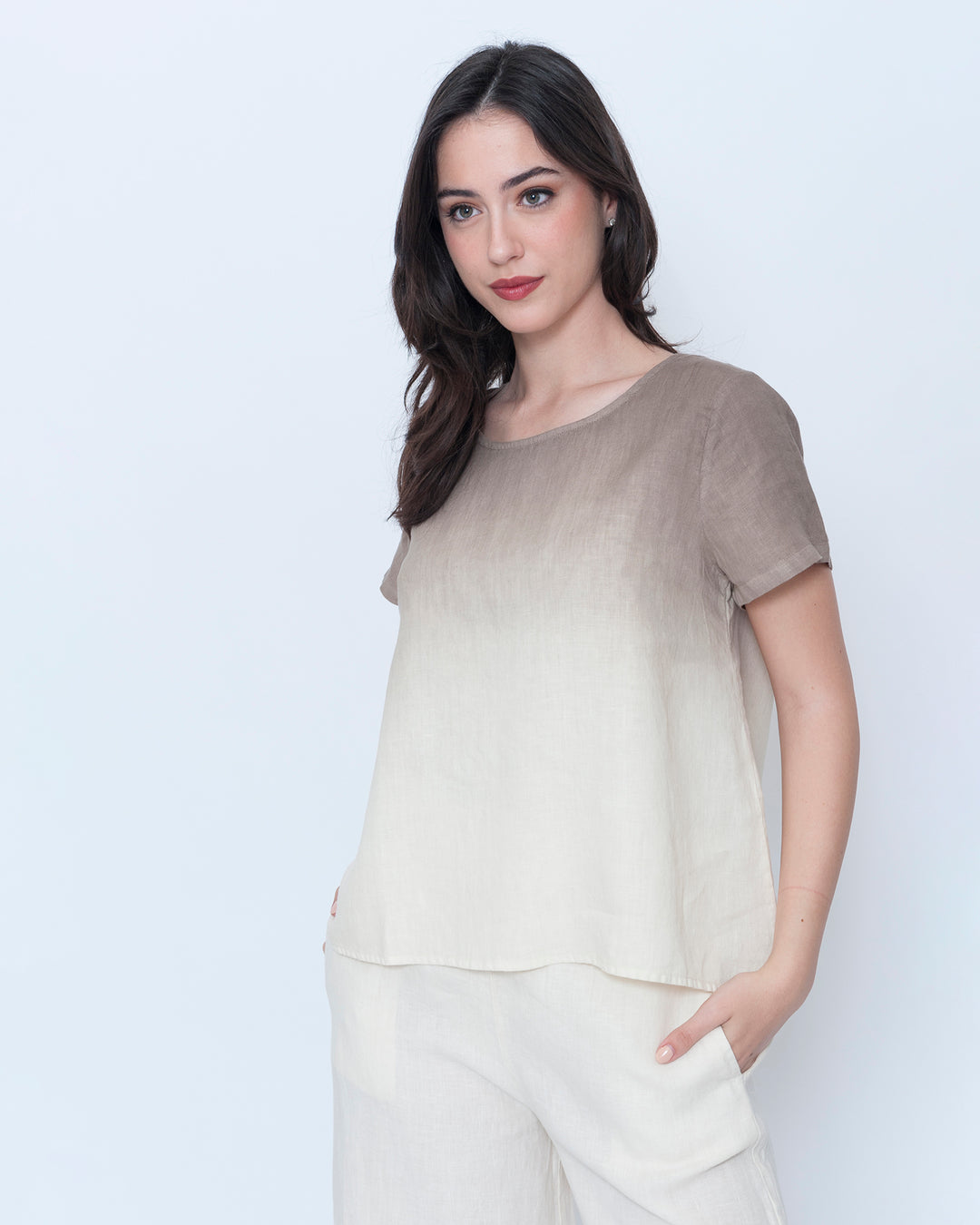 Blueberry Quiet Top, Latte Ombre
