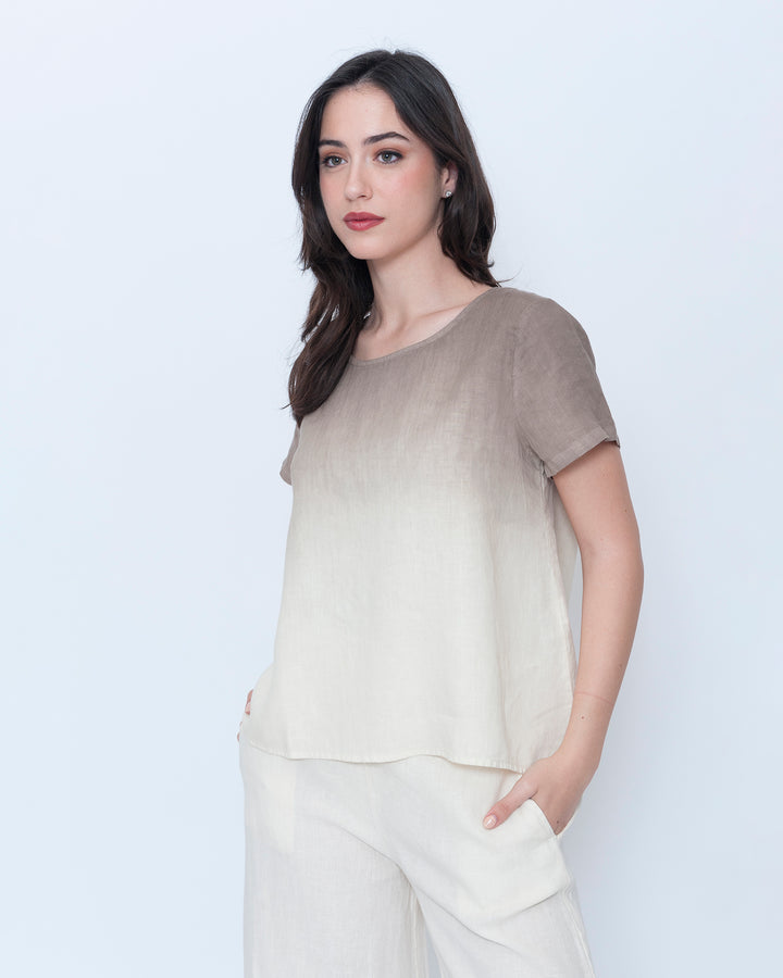 Blueberry Quiet Top, Latte Ombre