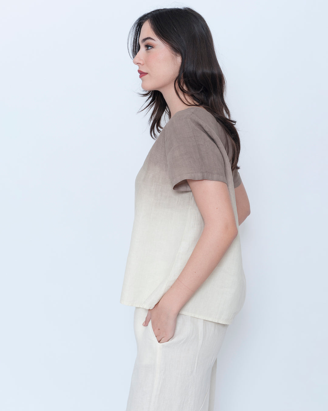 Blueberry Quiet Top, Latte Ombre
