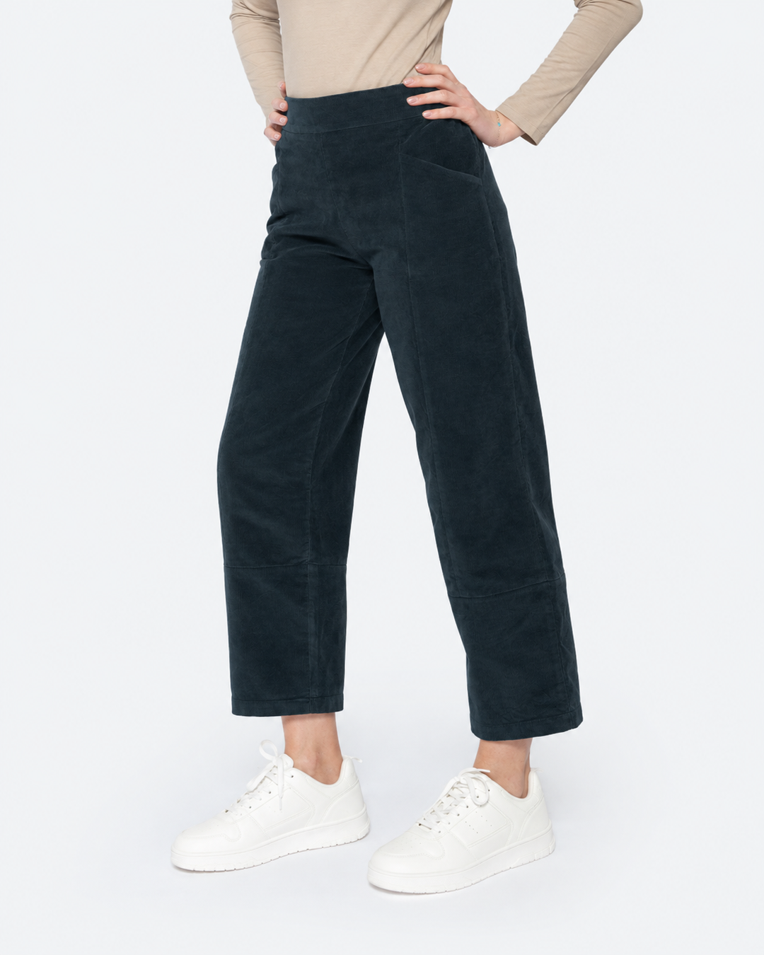 Blueberry Cord Ankle Trouser, Anthracite