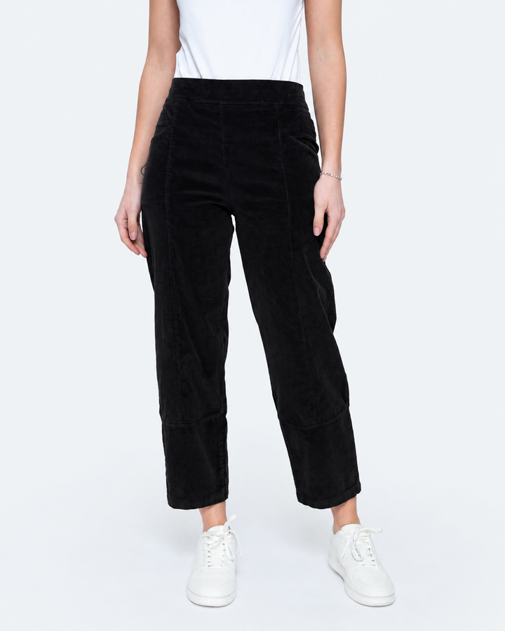 Blueberry Cord Ankle Trouser, Black