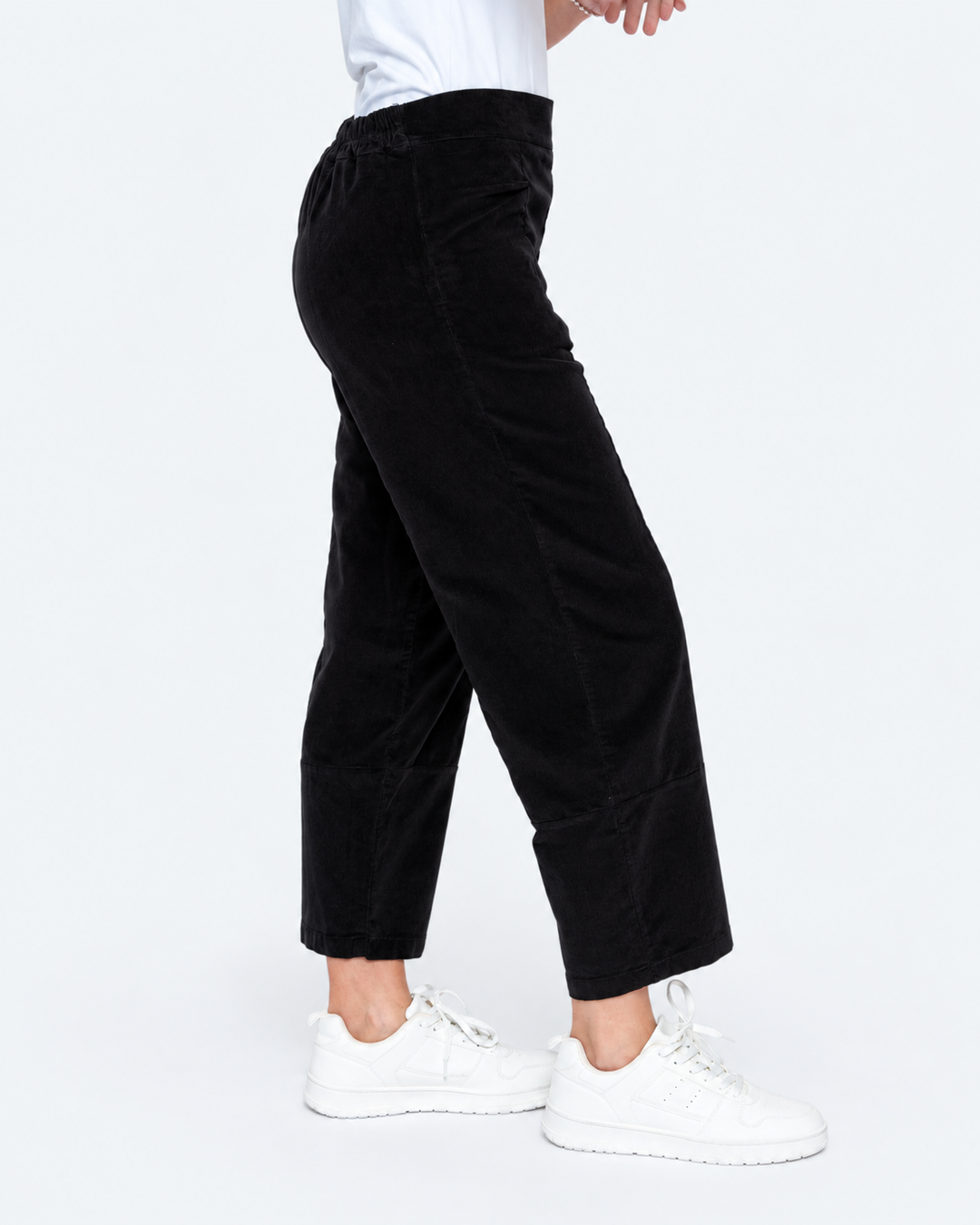 Blueberry Cord Ankle Trouser, Black