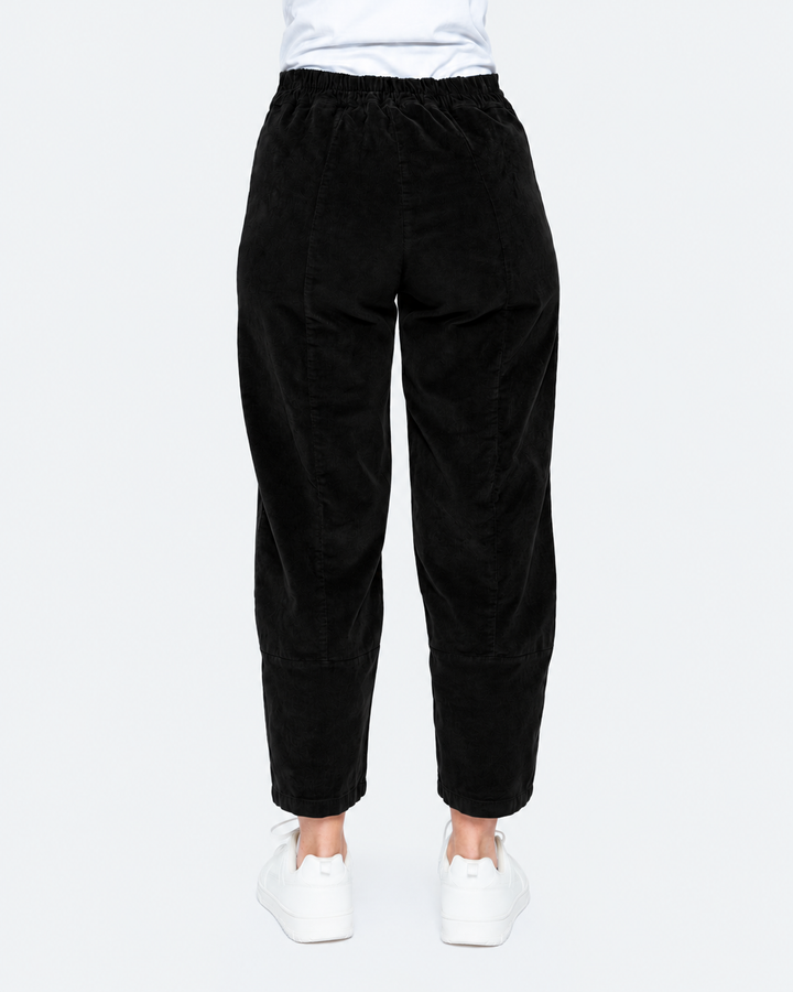Blueberry Cord Ankle Trouser, Black