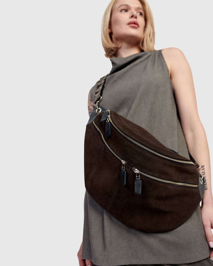 On-The-Go Large Sling Bag, Umber