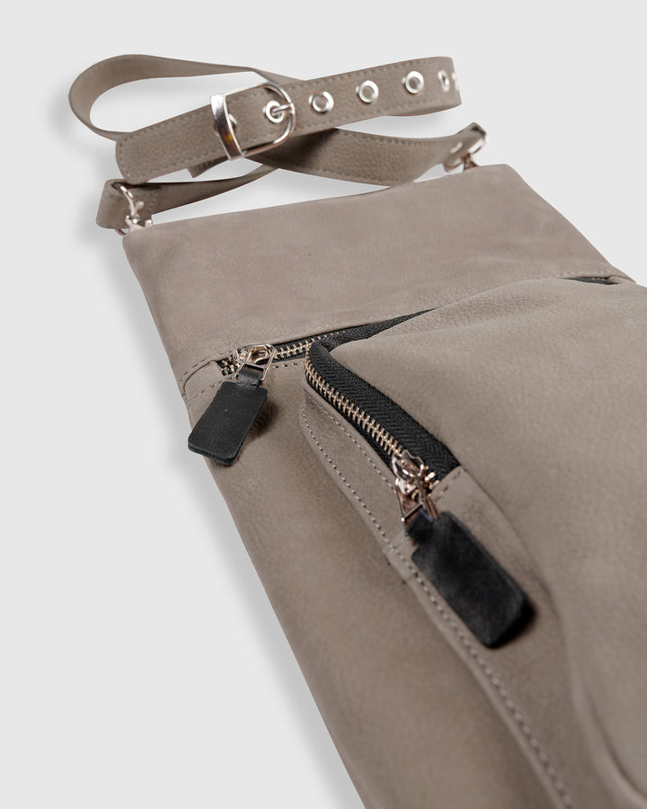 Flat Stash Pouch Bag, Grey