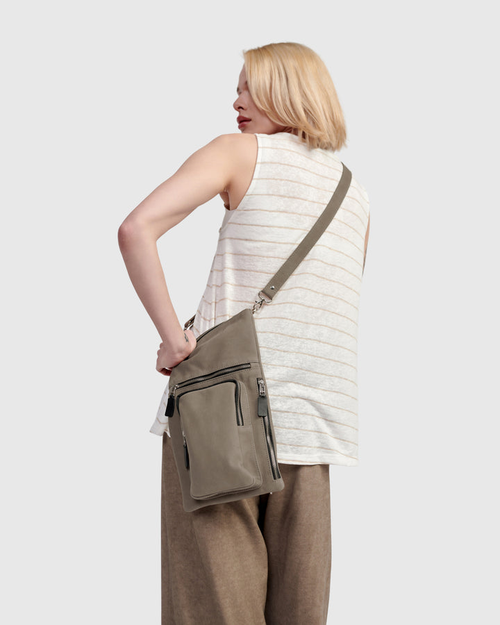Flat Stash Pouch Bag, Grey