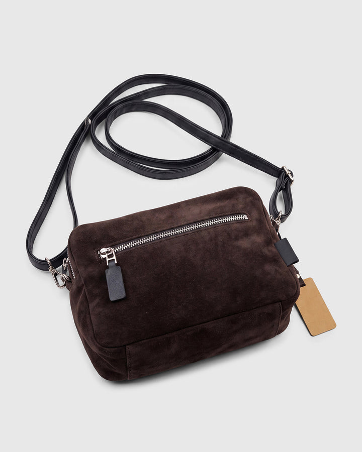 Twin Zip Box Bag, Umber