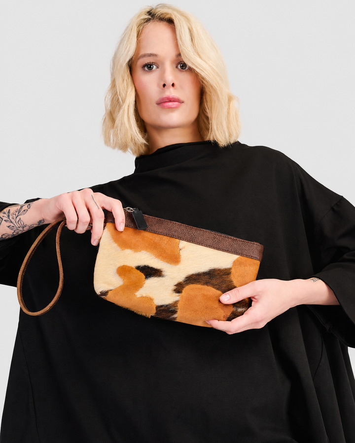 Petite Wristlet, Brindle
