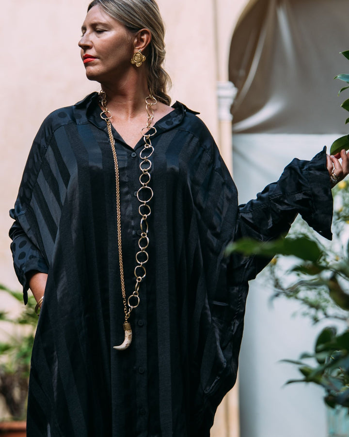 Georgina Shirtdress, Black