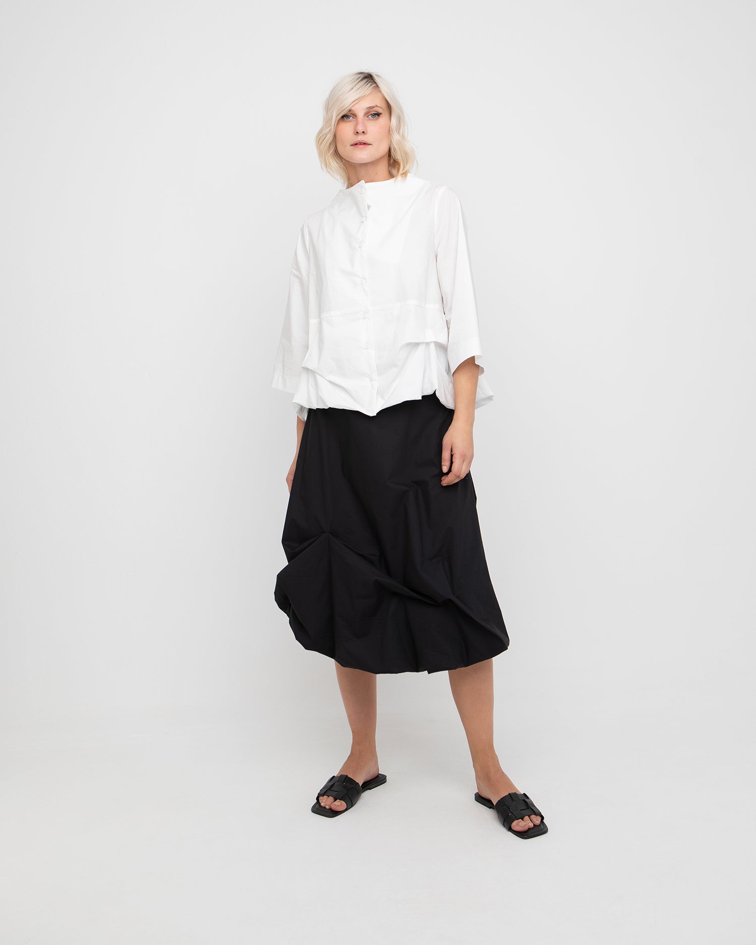 Ozai N Ku Cloud Cotton Skirt, Black – Alembika U.S.