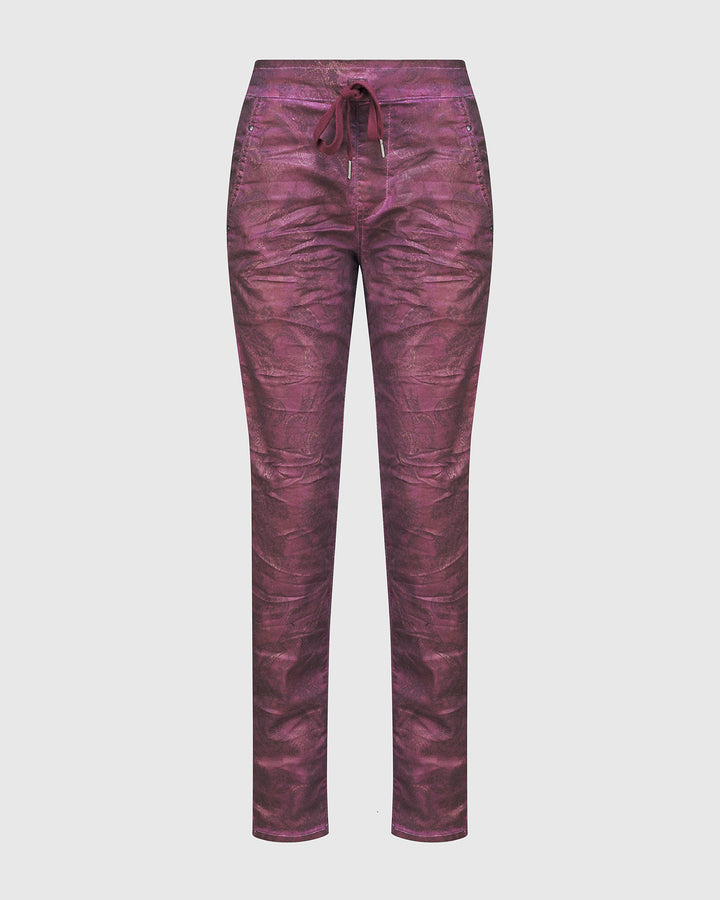 Paisley Iconic Stretch Jeans, Purple