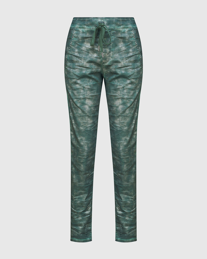 Washed Iconic Stretch Jeans, Sea Green