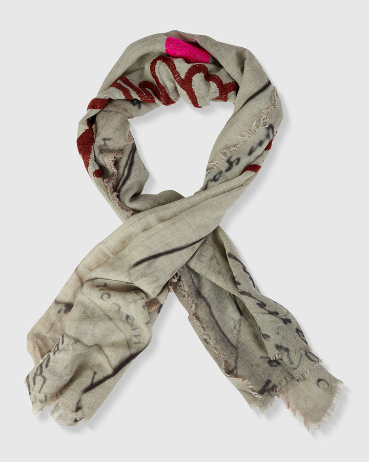 Dance the Blues Scarf, Grey