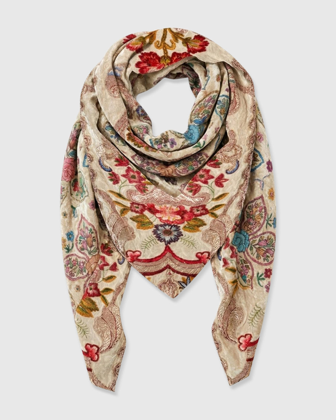 Mango Velvet Scarf, Almond Botanic