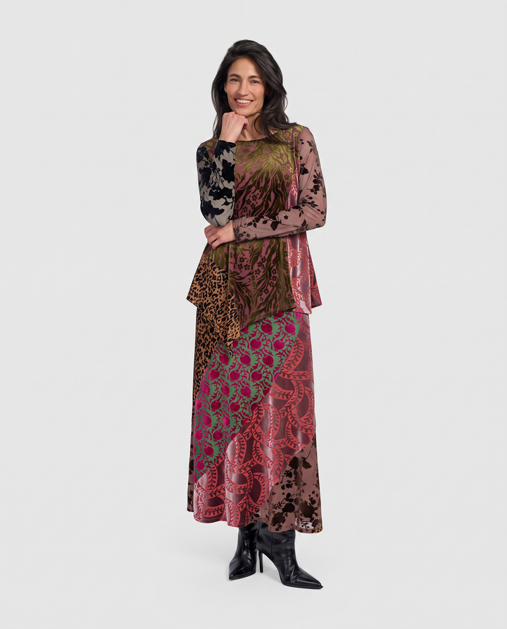 Wren Asymmetrical Top, Wine Multi